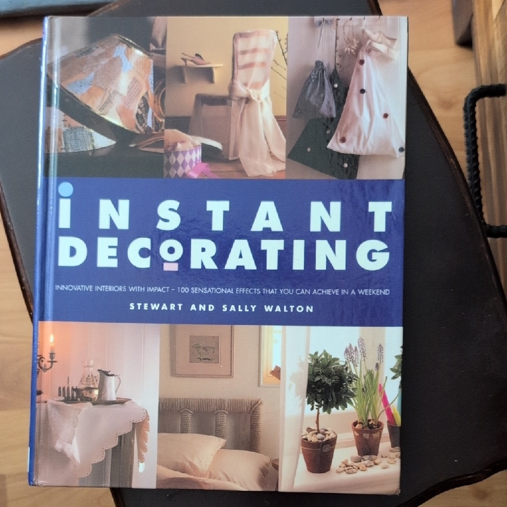 Instant Decorating Book by Stewart and Sally Walton - Blue Cover
